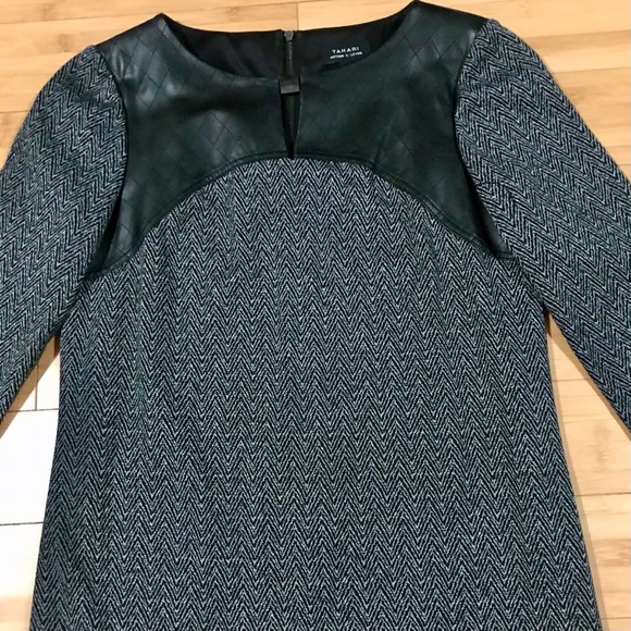 Tahari Zigzag Dress 3/4 Sleeve Size 4 - Picture 3 of 11